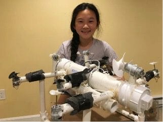 Anna Du and her robot that scans for plastic in the ocean