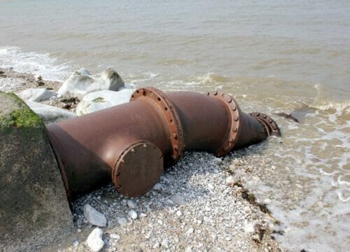Sewage Pipe going into the sea