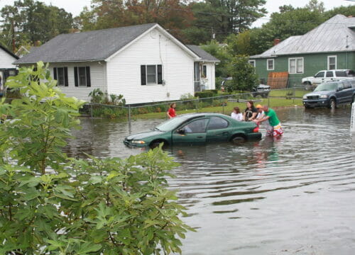 Car Trapped in a Flood